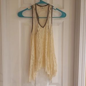 h.i.p. Tops - h.i.p racerback lace tank top h.i.p. Tops - h.i.p racerback lace tank top